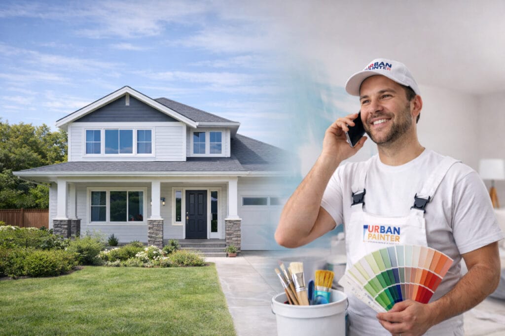 Fresh paint job on home exterior and interior by Urban Painter
